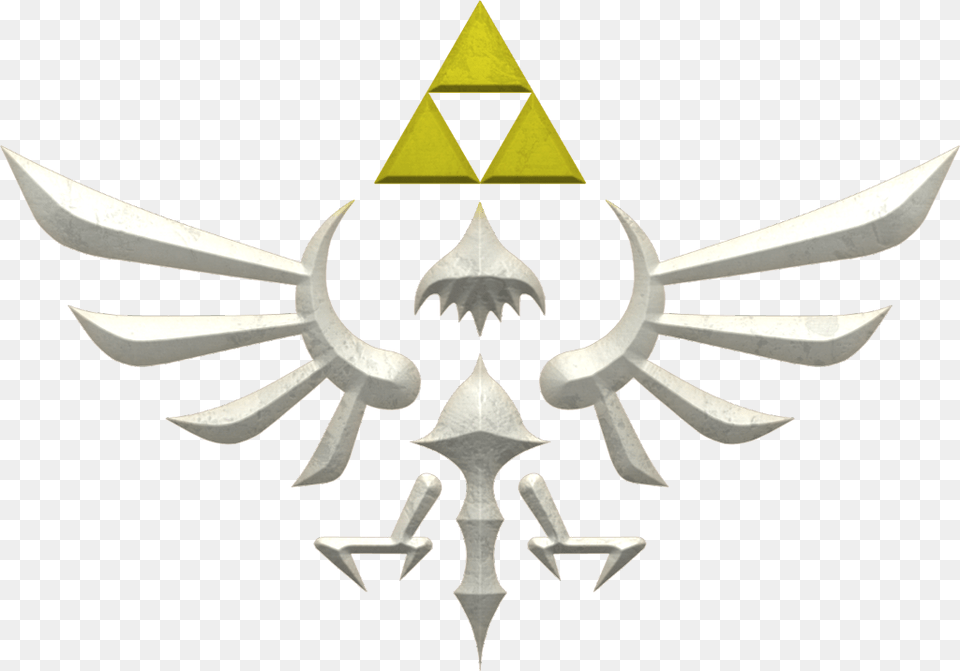 Hylian Crest Skyward Sword Triforce Crest, Logo, Symbol, Emblem, Animal Free Png Download