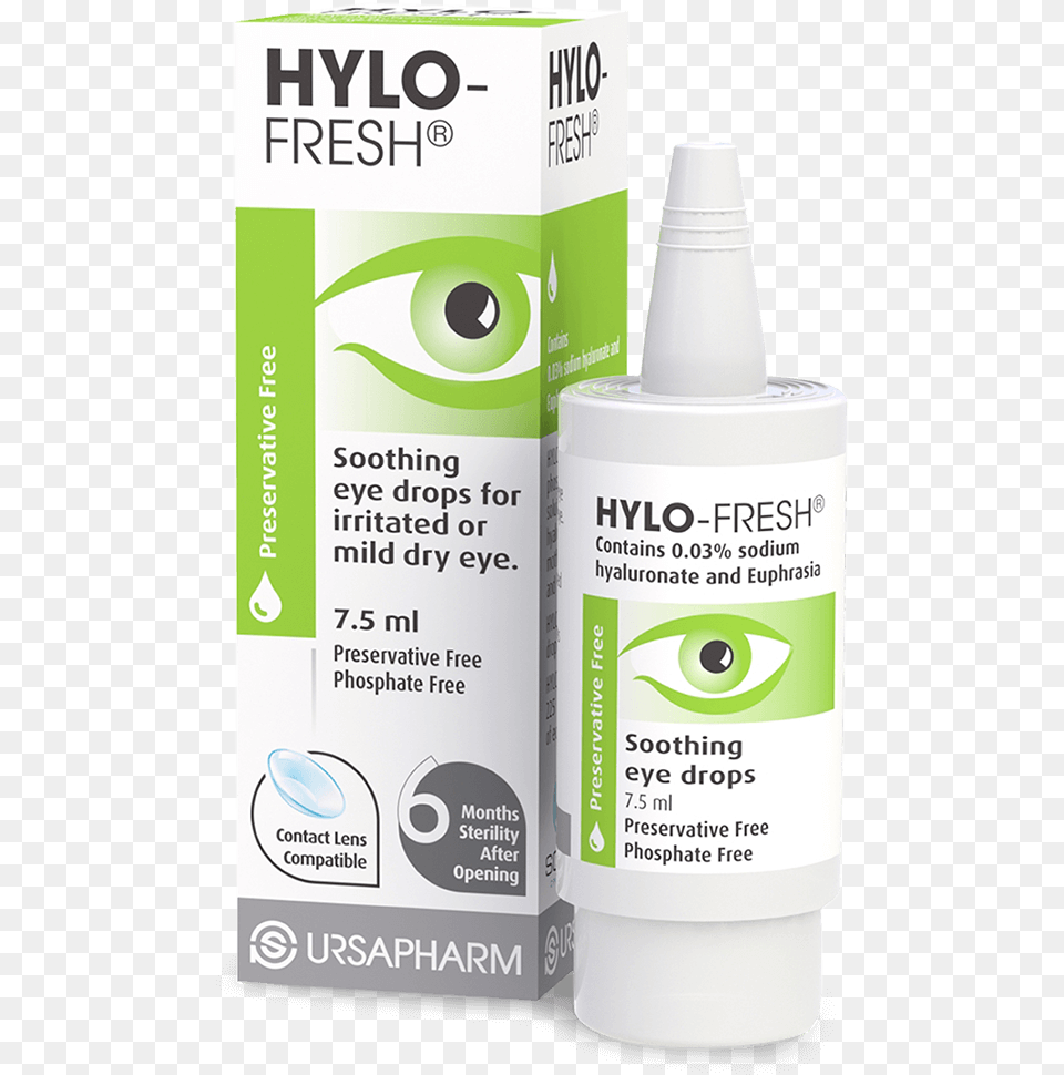 Hylo Fresh Pack And Comod Bottle Hylo Fresh Eye Drops, Cosmetics, Sunscreen Png Image