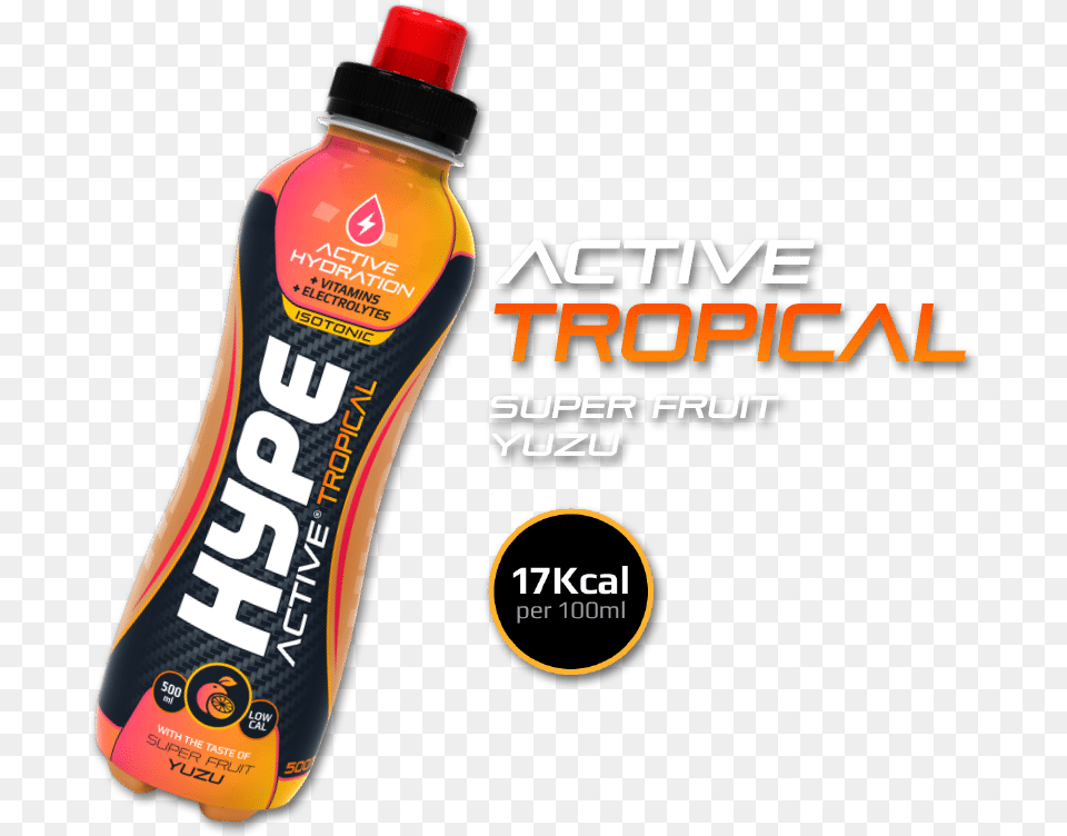 Hype Active Tropical Energy Drink, Bottle, Dynamite, Weapon Png Image