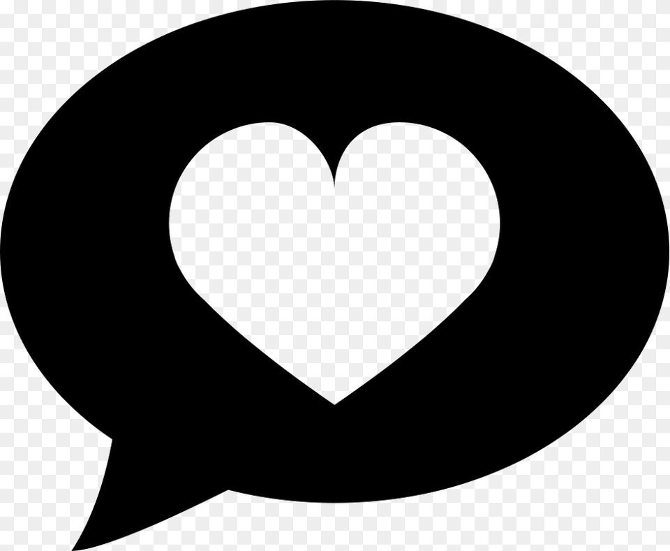 Hype Machine Logo Comments Heart In Speech Bubble, Stencil, Symbol Free Png Download