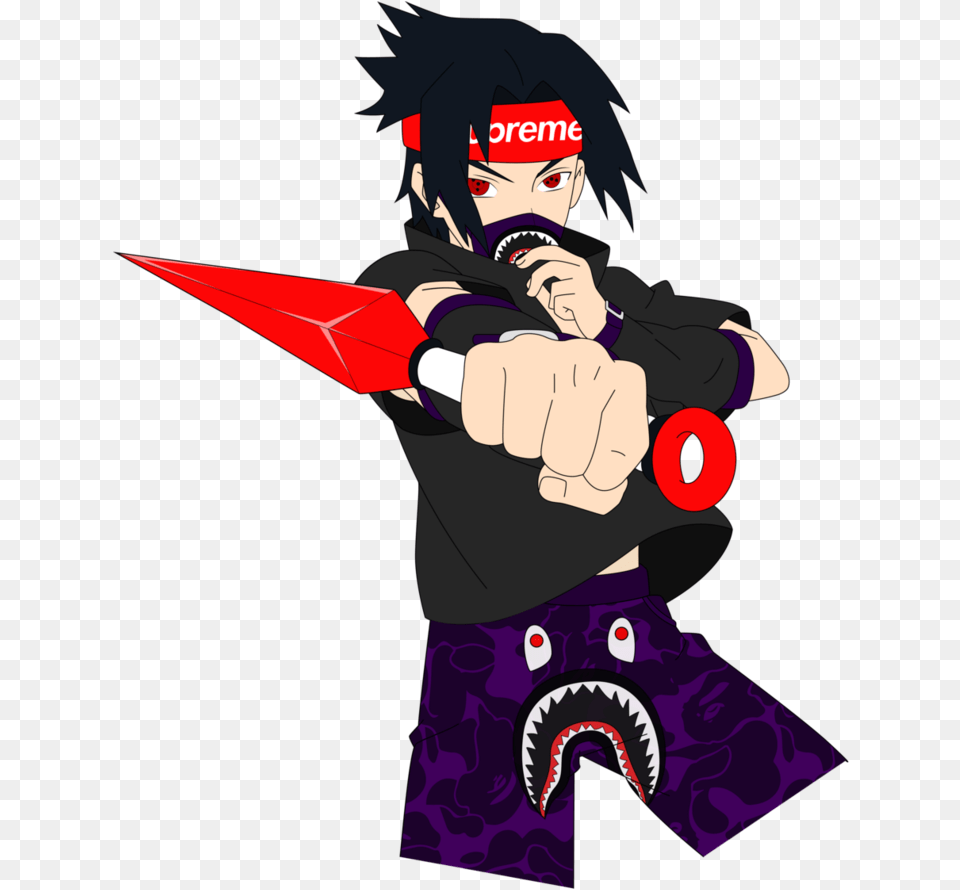 Hypebeast Naruto Search Result Cliparts For Hypebeast Supreme Sasuke, Baby, Person, Book, Comics Free Transparent Png