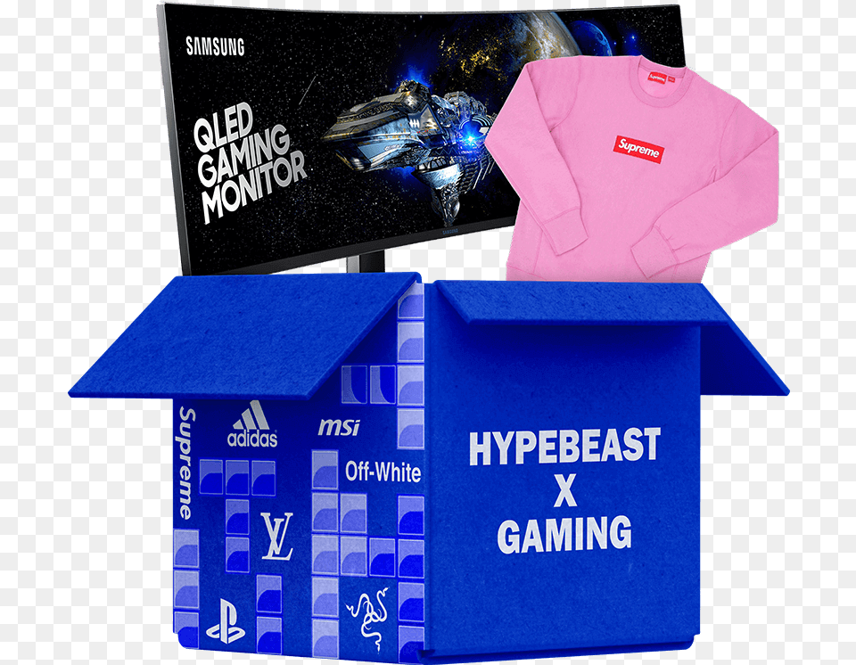 Hypebeast X Gaming Blind Box Supreme, Clothing, Shirt, T-shirt, Advertisement Png Image