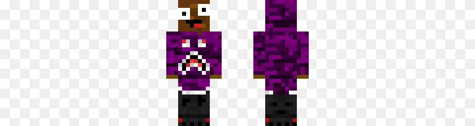 Hypebeastdoopy Bape Minecraft Skin, Purple, Qr Code Free Transparent Png