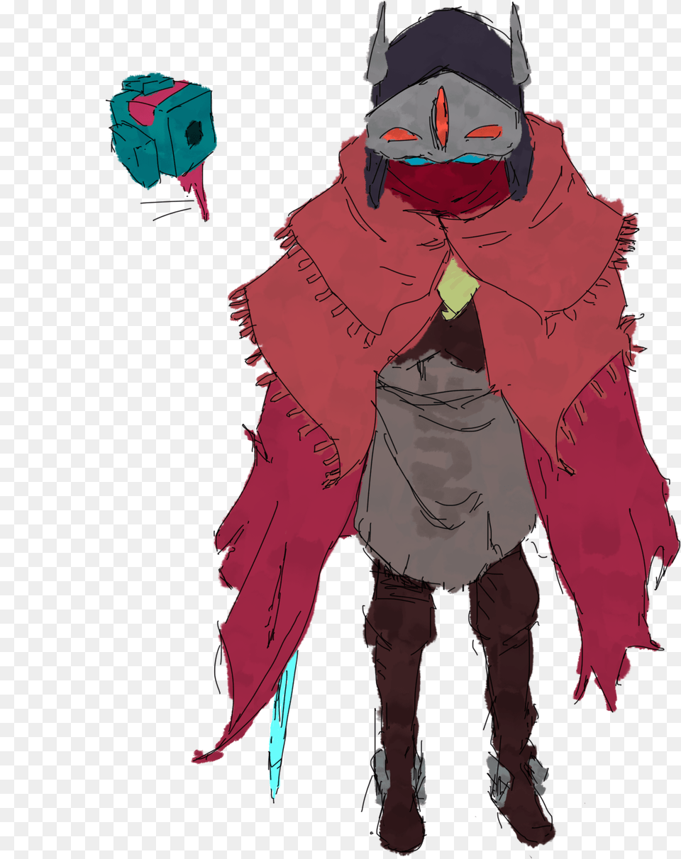 Hyper Light Drifter, Cape, Clothing, Person, Art Free Transparent Png