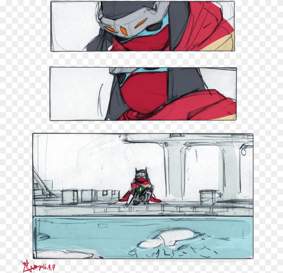 Hyper Light Drifter The Drifter Mue Se Sketch, Book, Comics, Publication, Person Free Png