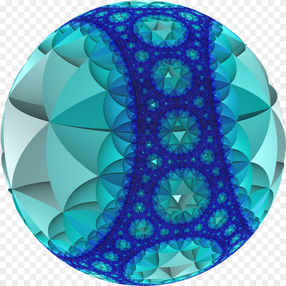 Hyperbolic Honeycomb 3 3 8 Poincare Cc Hyperbolic Honeycomb, Accessories, Pattern, Sphere, Turquoise Png Image