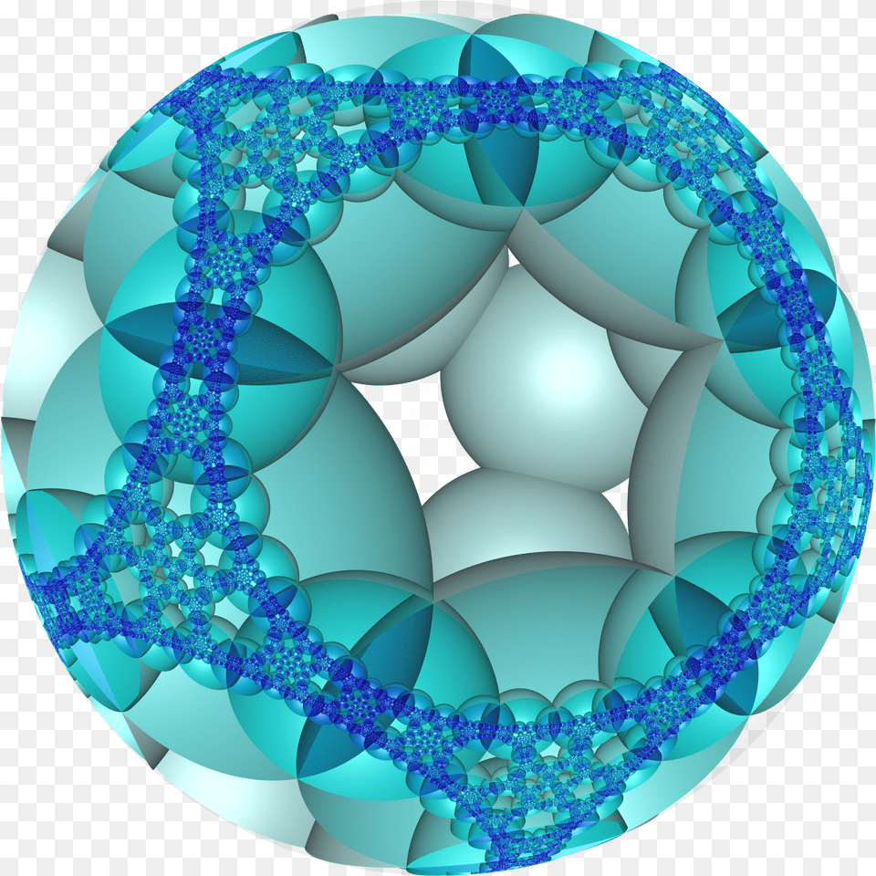Hyperbolic Honeycomb 3 5 6 Poincare Cc Circle, Accessories, Sphere, Turquoise, Pattern Png