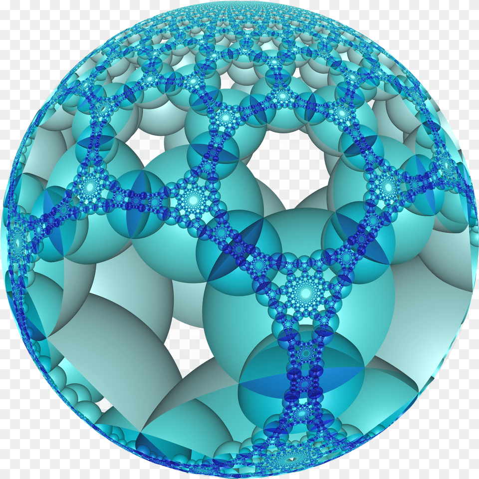 Hyperbolic Honeycomb 3 6 6 Poincare Circle, Pattern, Sphere, Turquoise, Accessories Png