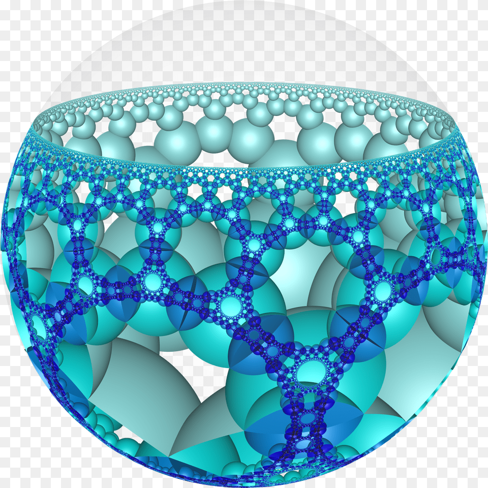 Hyperbolic Honeycomb 3 7 5 Poincare Circle, Sphere, Pattern, Turquoise, Chandelier Png Image