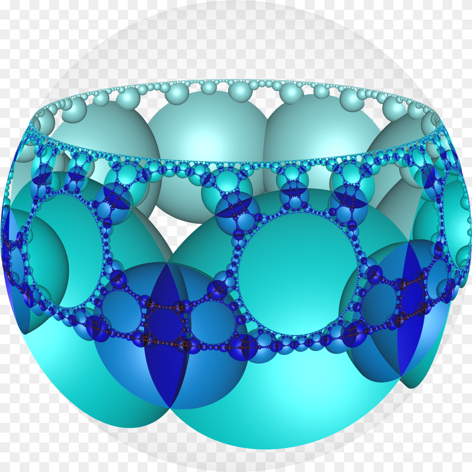 Hyperbolic Honeycomb 5 8 6 Poincare Circle, Sphere, Turquoise, Pattern, Chandelier Free Png