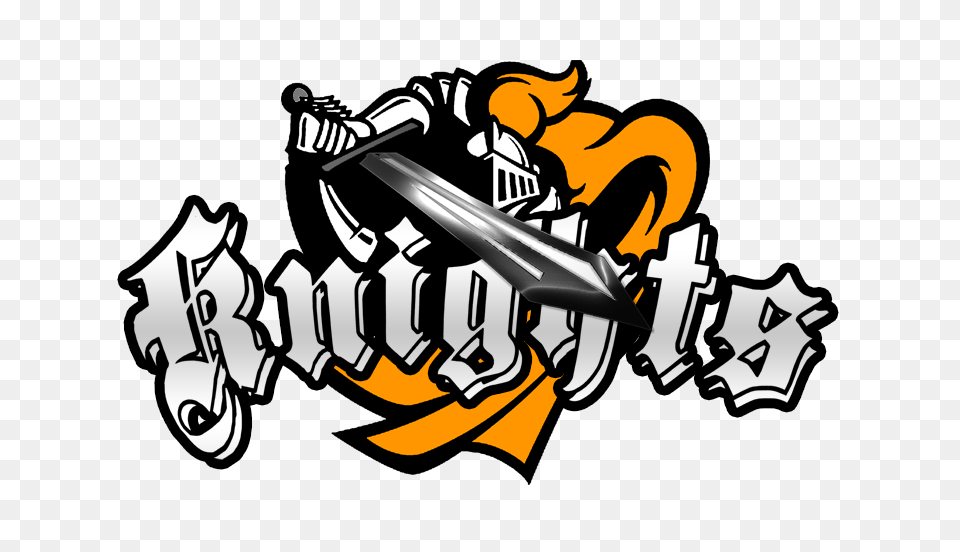 Hyperdesign Knights Baseball Team Logo, People, Person, Sword, Weapon Free Transparent Png