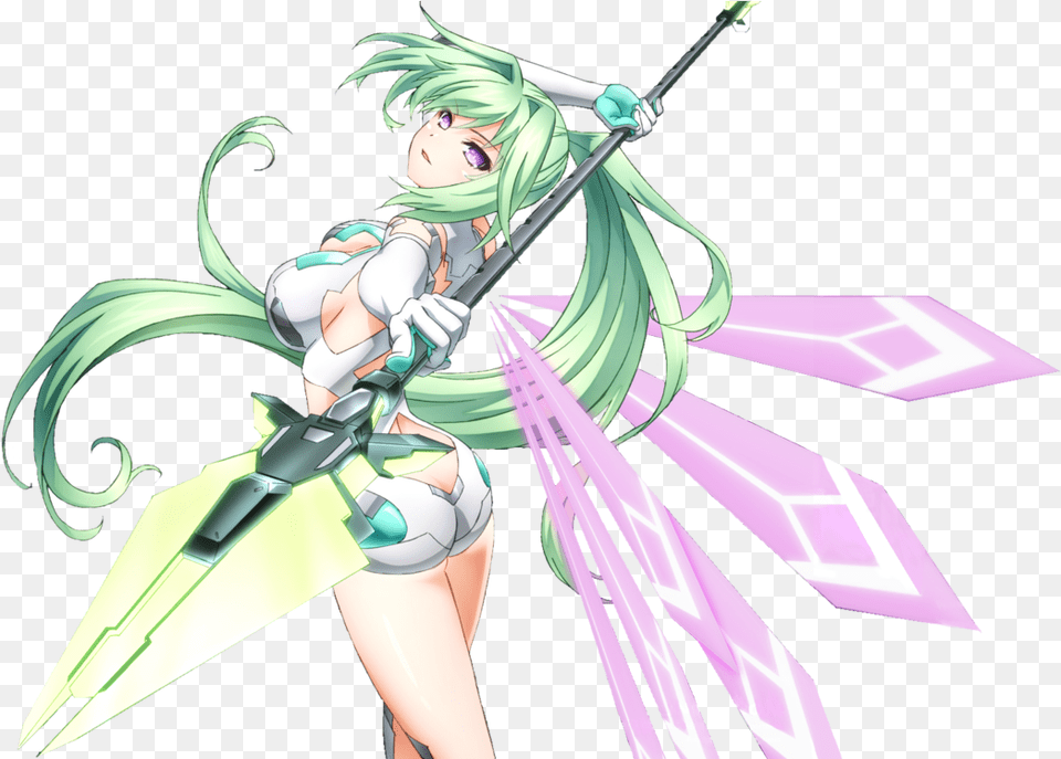 Hyperdimension Neptunia Green Heart Weapon, Book, Comics, Publication, Adult Free Png