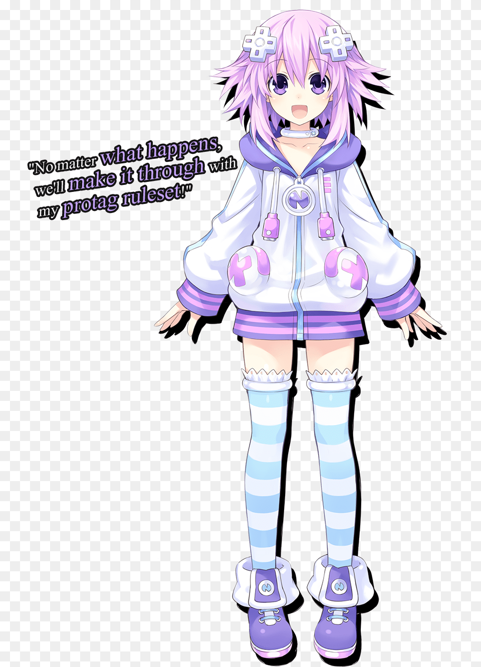 Hyperdimension Neptunia Neptune Render, Book, Publication, Comics, Person Free Png