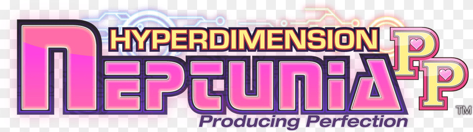 Hyperdimension Neptunia Producing Perfection Logo, Purple, Scoreboard Png