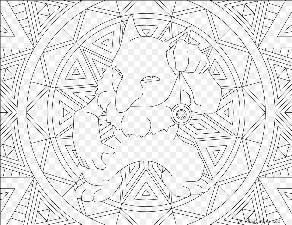 Hypno Mandalas De Pokemon, Gray Free Png Download