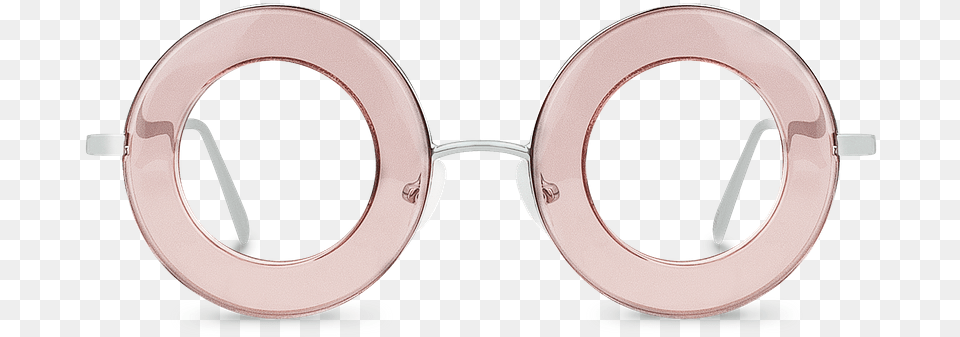 Hypno View Pink Silver Round Glasses Circle, Accessories, Earring, Jewelry, Goggles Free Transparent Png