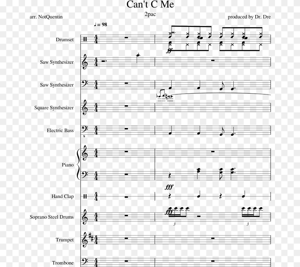 Hyrule Castle Botw Flute Sheet Music, Gray Free Png Download