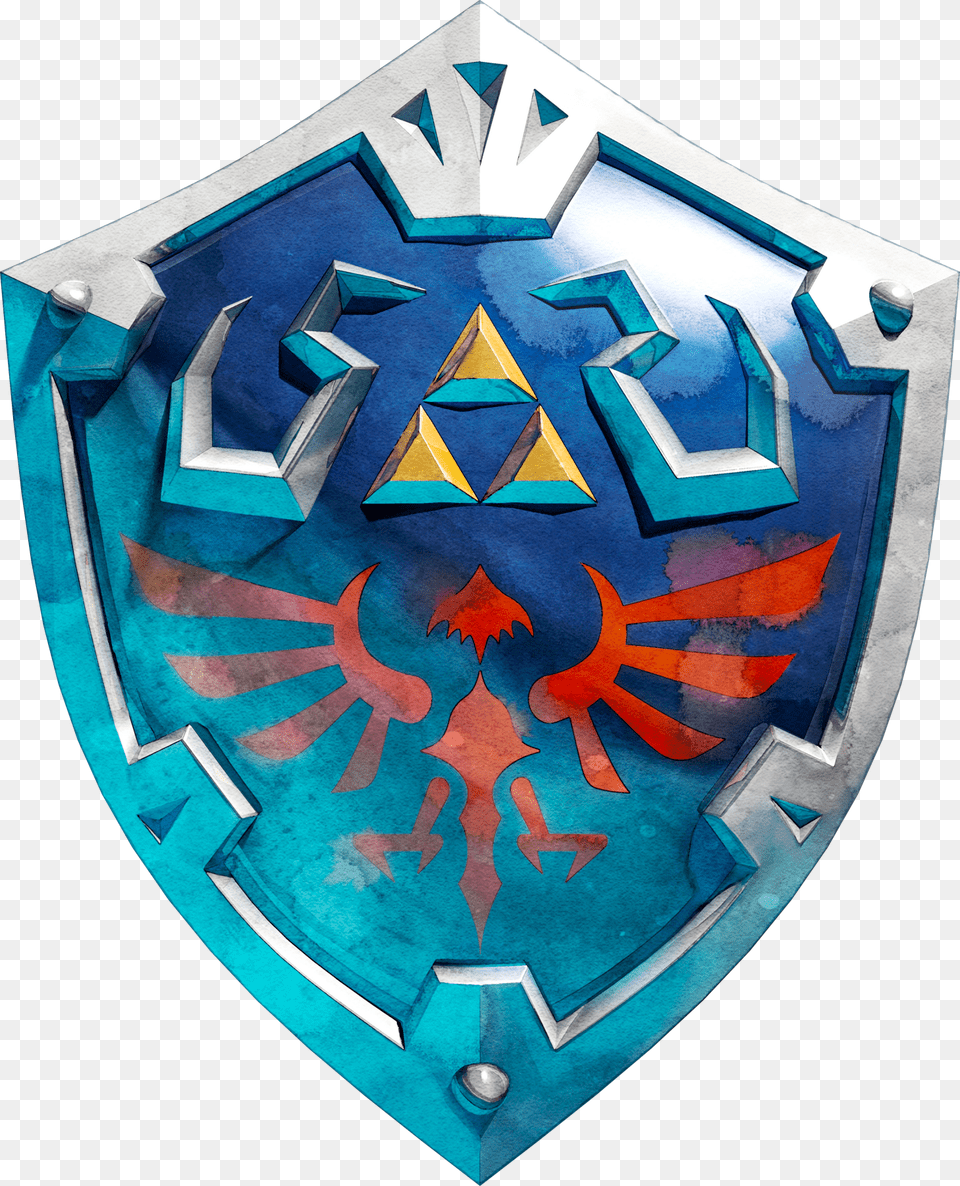 Hyrule Shield And Sword Master Sword And Shield Botw, Armor, Animal, Fish, Sea Life Free Png