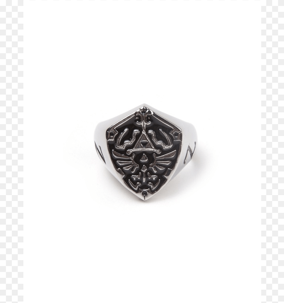 Hyrule Signet Metal Shield Ring M Merchoid Zelda Never Caught Off Guard Ring Preorder, Accessories, Jewelry, Earring, Locket Free Png