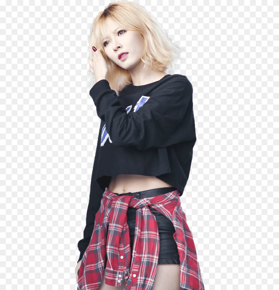 Hyuna, Clothing, Skirt, Adult, Tartan Free Png Download