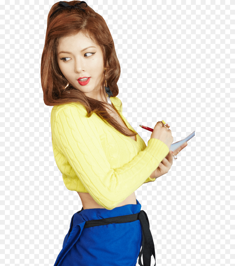 Hyuna K Pop K Pop Hyuna Kpop Kpop Hyuna Hyona Hyuna Yellow, Sleeve, Portrait, Photography, Person Free Png Download