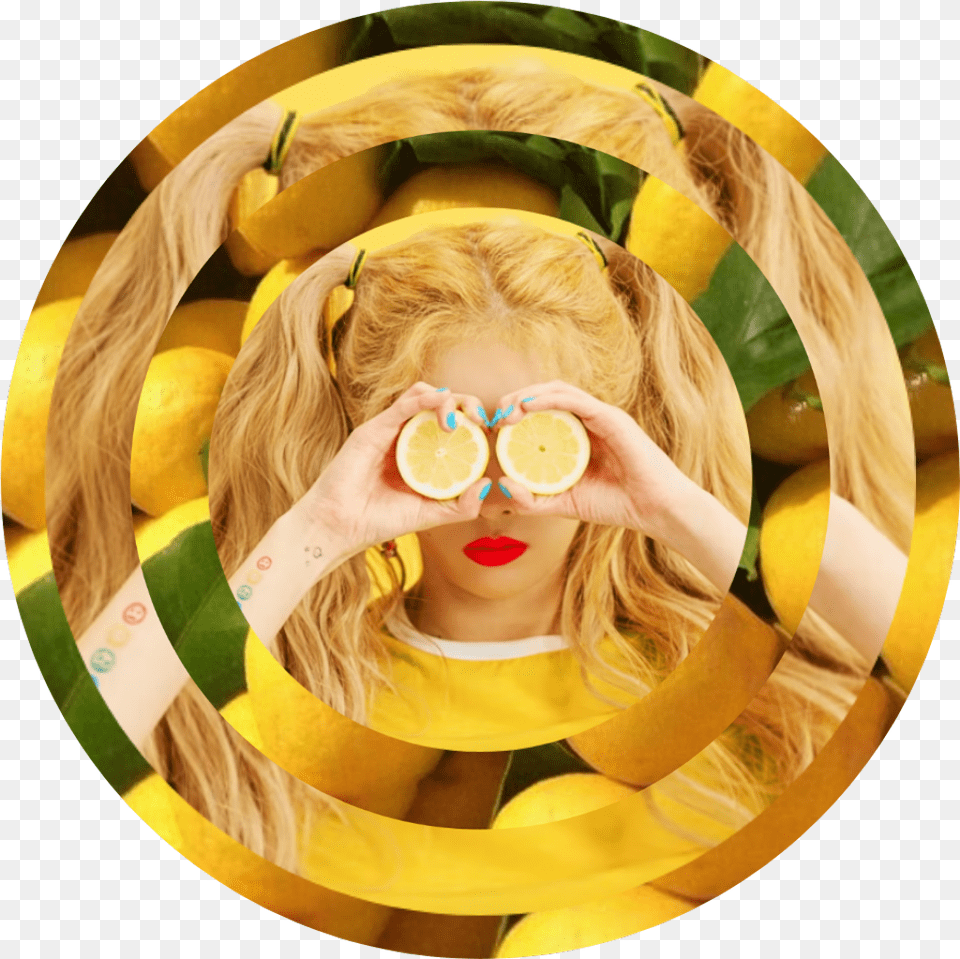 Hyuna Lipamphip Icon Yellow Kimhyunah Kpop Music Fruits Hyuna Lip Amp Hip, Blonde, Portrait, Plant, Photography Png