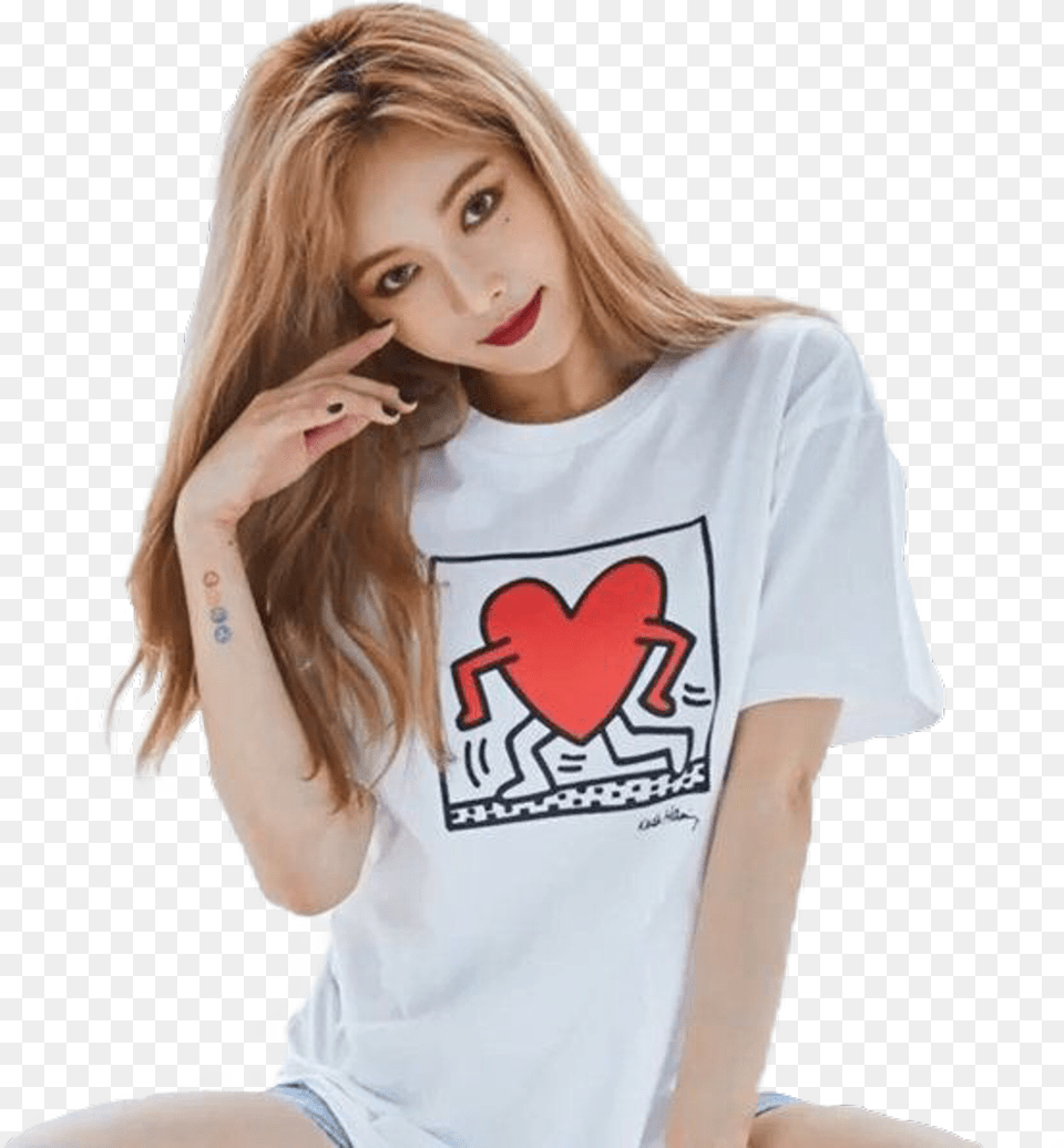 Hyuna Sticker Hyuna, Clothing, T-shirt, Female, Girl Free Png