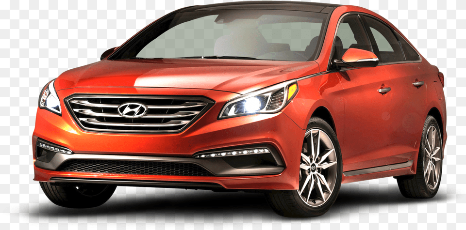 Hyundai Sonata Red Car Hyundai Car, Vehicle, Sedan, Transportation, Wheel Png