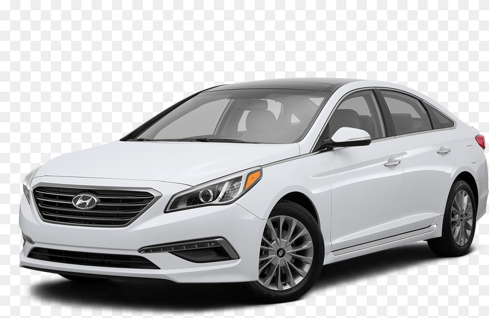 Hyundai White Sedan, Car, Vehicle, Transportation, Wheel Free Png