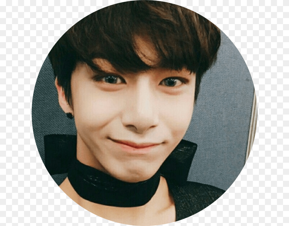 Hyungwon Icons For Hmph Crush Likereblog If You Hyungwon Circle Icons, Dimples, Face, Portrait, Head Png Image