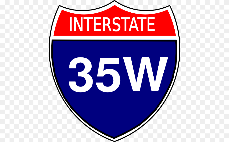 I 35w Sign Image For Lane Closures Interstate Highway Sign, Logo, Symbol Free Png