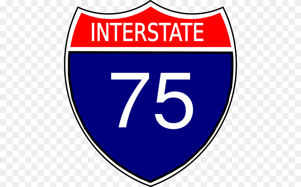 I 75 Sign Clip Art Interstate 75 Highway Symbol, Text Free Png