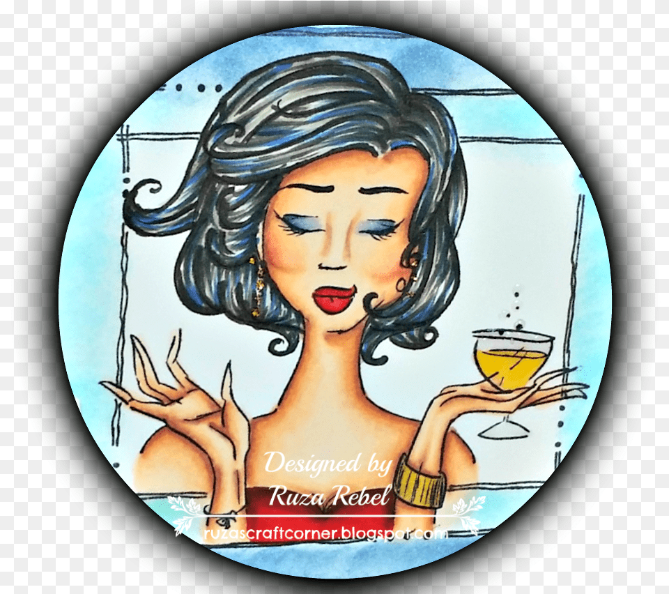 I Added A Darker Blue Distress Ink Around The Edges Beer, Adult, Person, Female, Woman Free Transparent Png