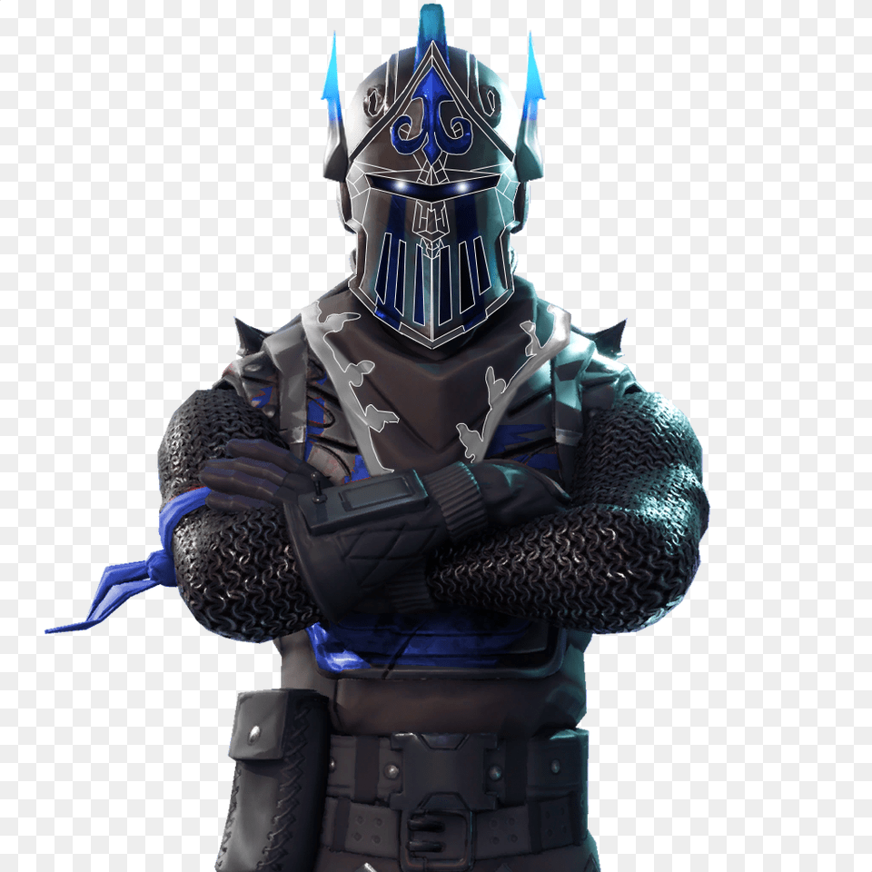 I Added Some White Lines Too The Ice Fortnite Black Knight, Armor, Adult, Male, Man Png Image