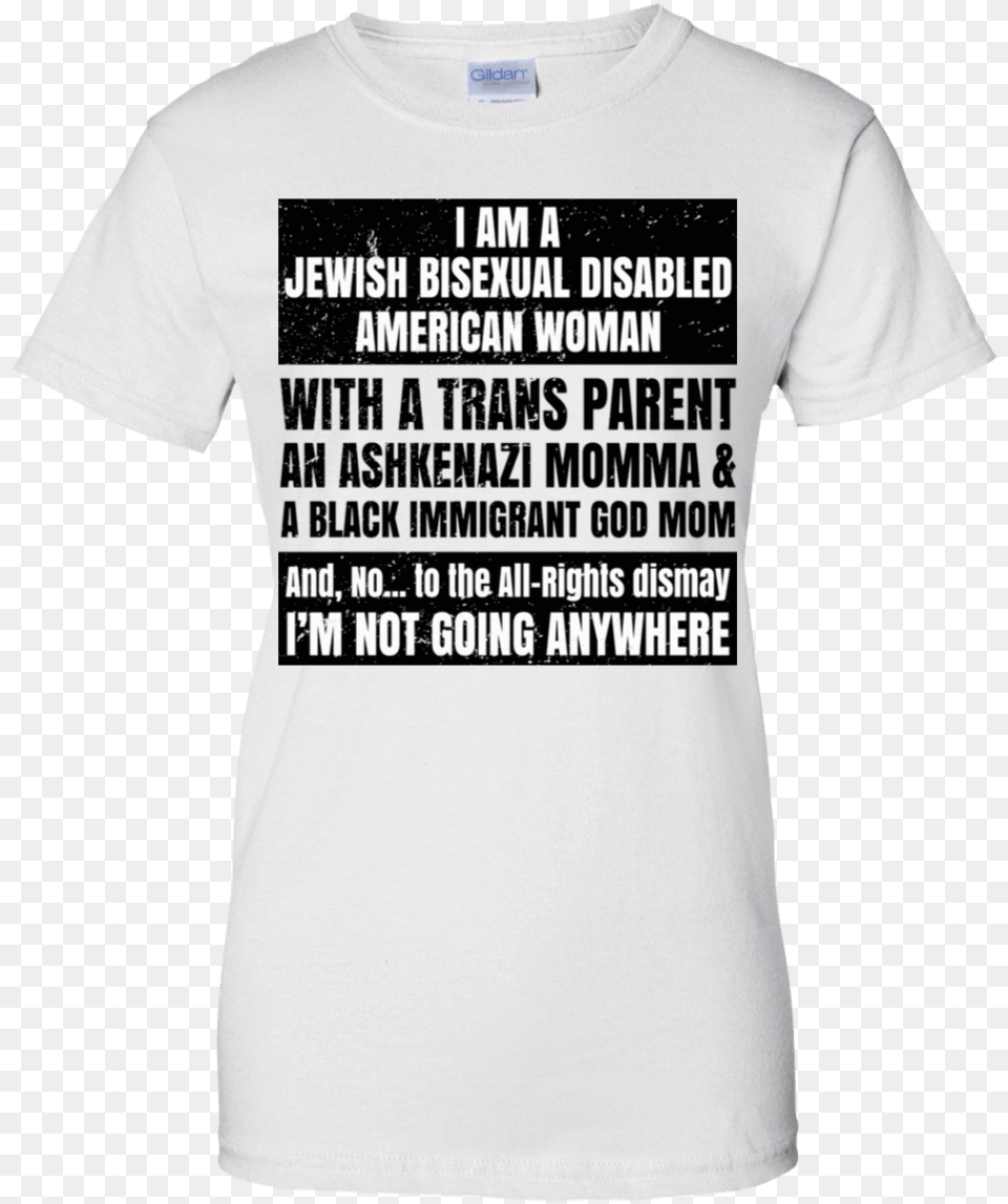 I Am A Jewish Bisexual Disabled American Woman T Shirts Active Shirt, Clothing, T-shirt Free Png Download