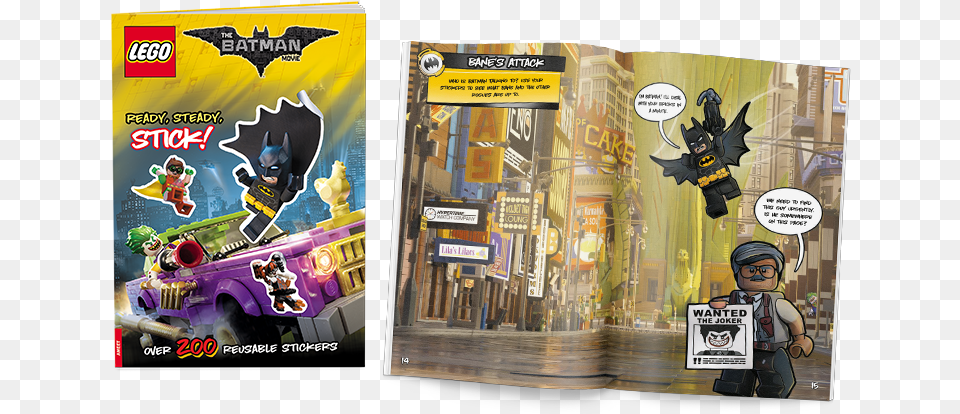 I Am Batman Lego R Batman Movie Ready Steady Stick, Book, Publication, Comics, Person Free Png