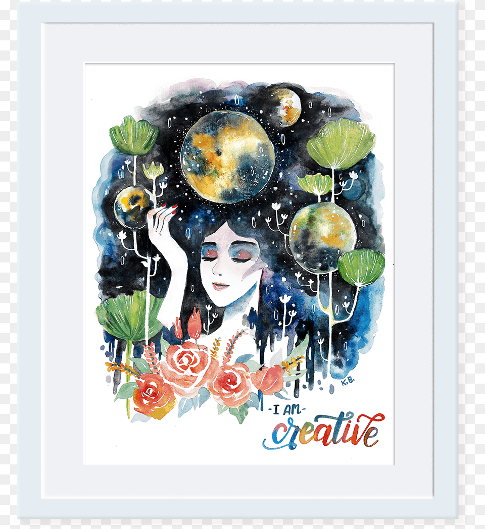 I Am Creative Illustration, Art, Mail, Greeting Card, Collage Png Image