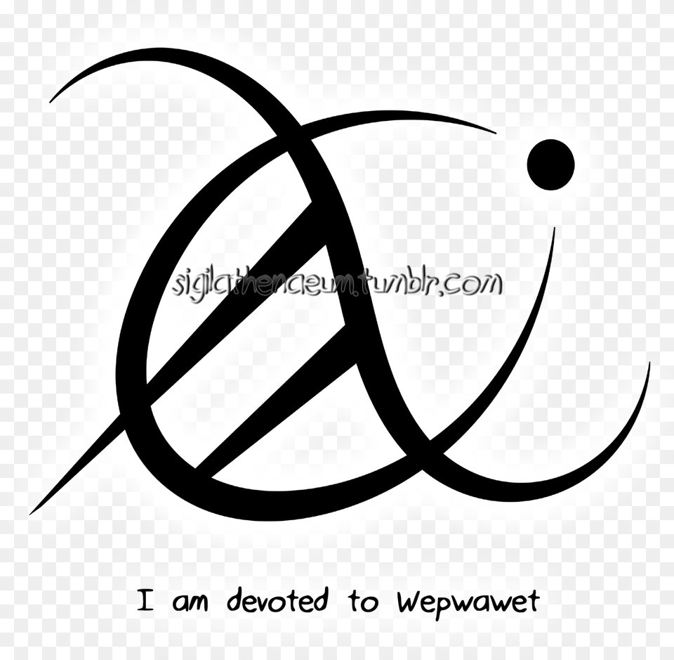 I Am Devoted To Wepwawet Sigil Masterlist Water Line Art, Animal, Kangaroo, Mammal, Symbol Free Transparent Png