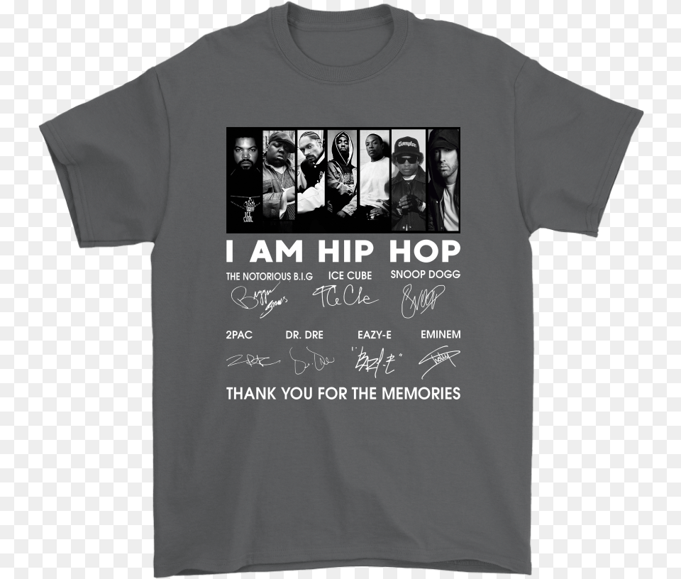 I Am Hip Hop Ice Cube Snoop Dogg 2pac Enimem Signatures, Clothing, T-shirt, Person, Shirt Png