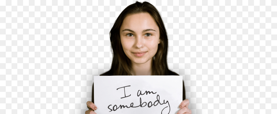 I Am Somebody Girl, Text, Handwriting, Adult, Portrait Free Transparent Png