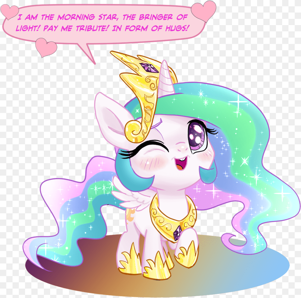 I Am The Morning Star The Bringer F Light Pay Me Tribute Princess Celestia Hug, Book, Comics, Publication, Figurine Png