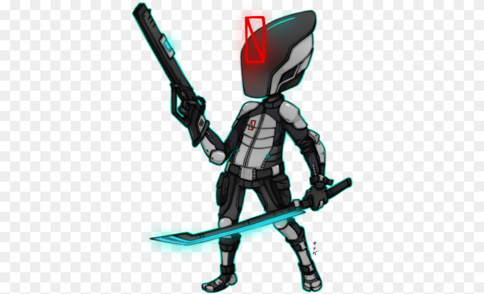 I Am The Omega A Chibi Of Zer0 Borderlands 2 Cute, Boy, Child, Male, Person Free Transparent Png