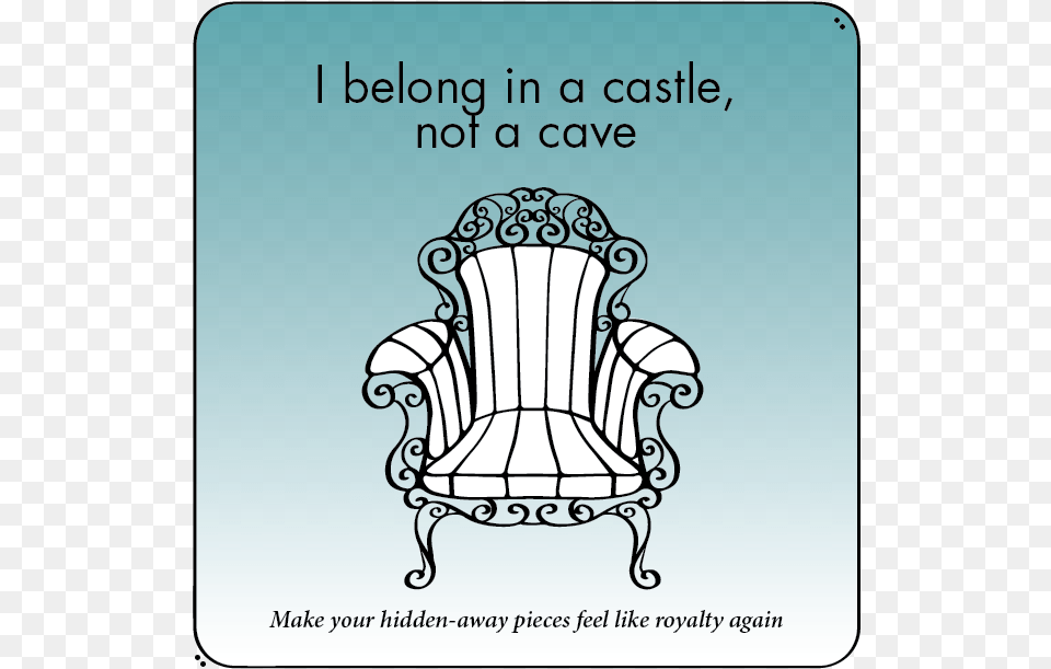 I Belong In A Castle Not A Cave Antique Char Line Throne, Furniture, Chair, Armchair Png