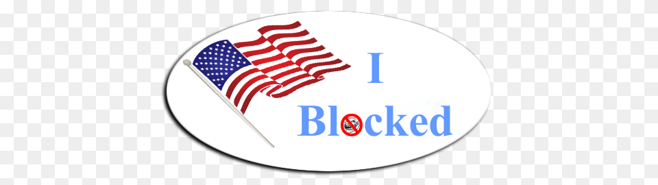 I Blocked Sticker, American Flag, Flag Free Transparent Png