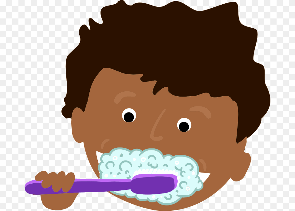 I Brush My Teeth Clipart, Device, Tool, Baby, Person Free Png