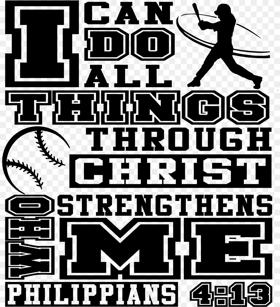 I Can Do All Things Baseball Poster Free Png