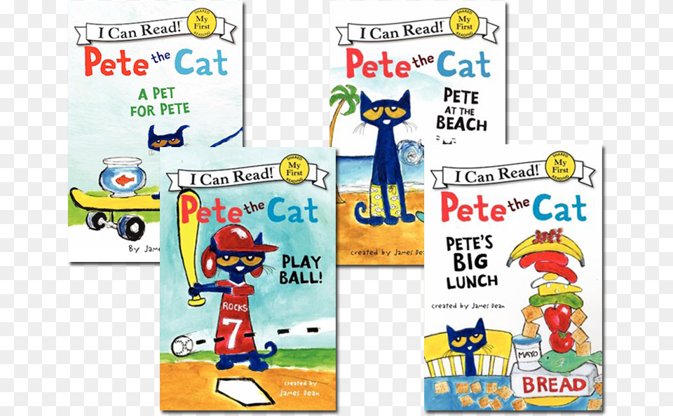 I Can Read Pete The Cat Big Lunch Coloring Page, Publication, Book, Poster, Advertisement Free Transparent Png