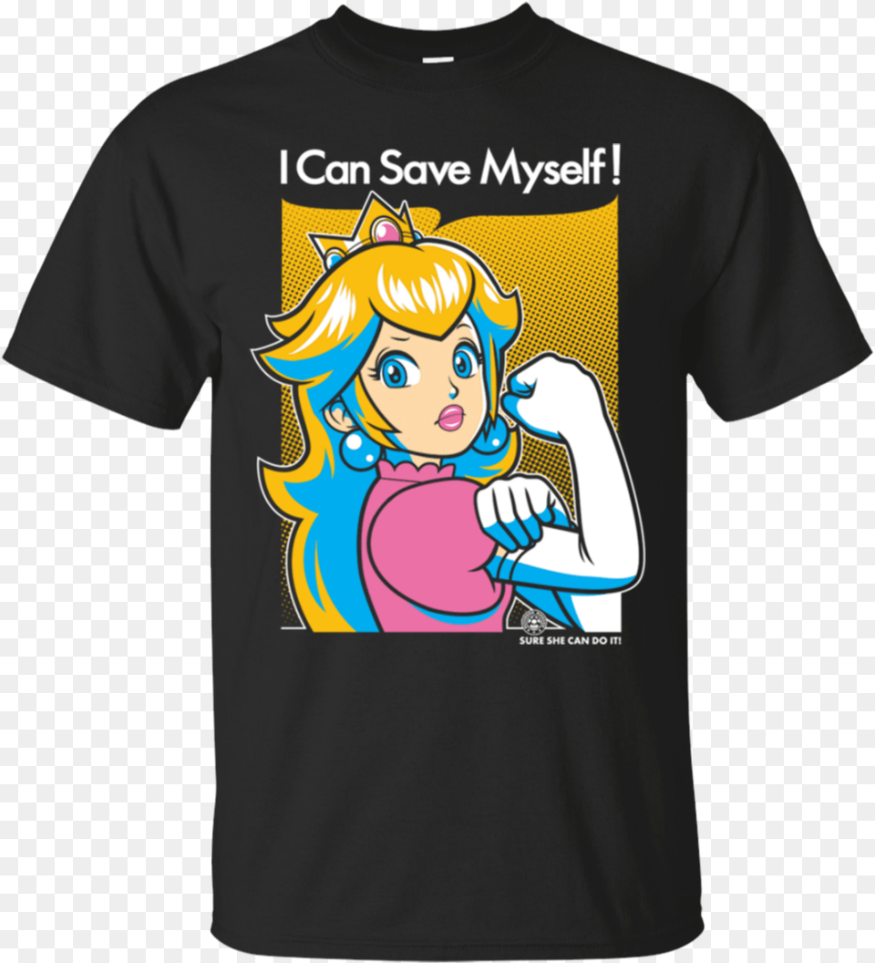 I Can Save Myself Sailor Moon Shirt Princess Peach I Can Save Myself, Clothing, T-shirt, Book, Comics Png