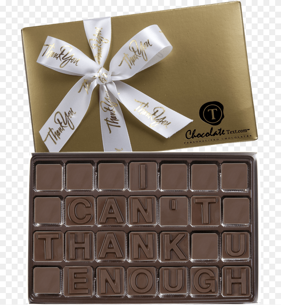I Can39t Thank You Enough With Imprinted Ribbon Chocolates With The Nice Packaging In North America, Chocolate, Dessert, Food, Sweets Free Transparent Png