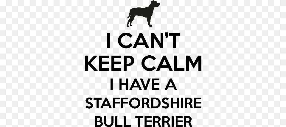 I Cant Keep Calm I Have A Staffordshire Bull Terrier Keep Calm, Silhouette, Animal, Horse, Mammal Png Image